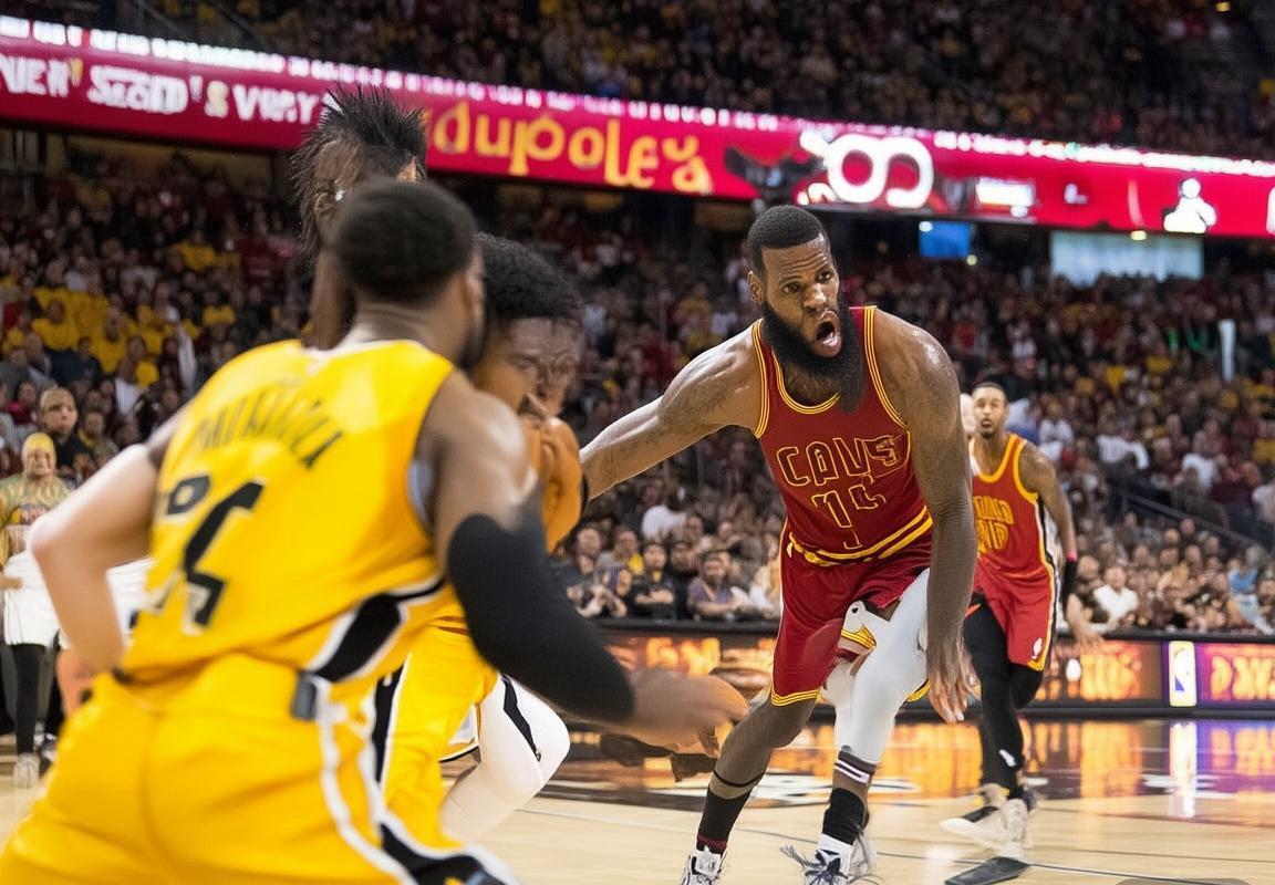 2017NBA焦点对决：骑士对步行者詹姆斯VS乔治精彩回顾